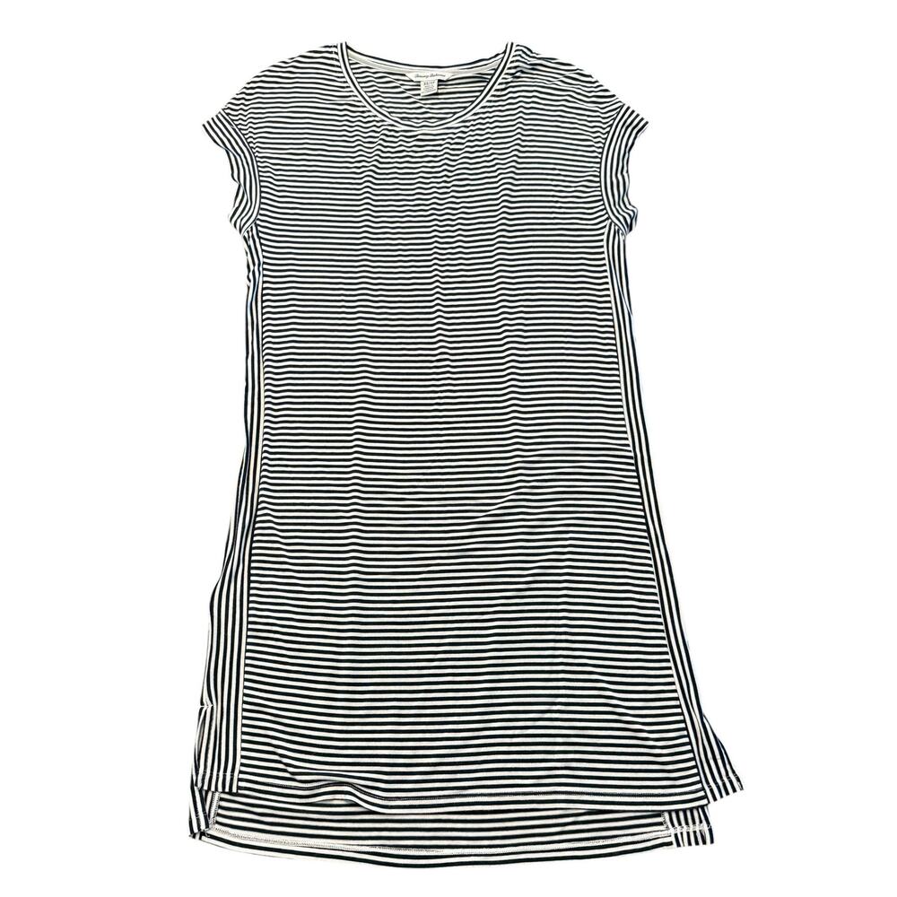 Tommy Bahama Dark Navy & White Striped Jersey Short Sleeve Dress XS